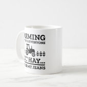 農業は誰にでもできるわけではない コーヒーマグカップ (正面左)