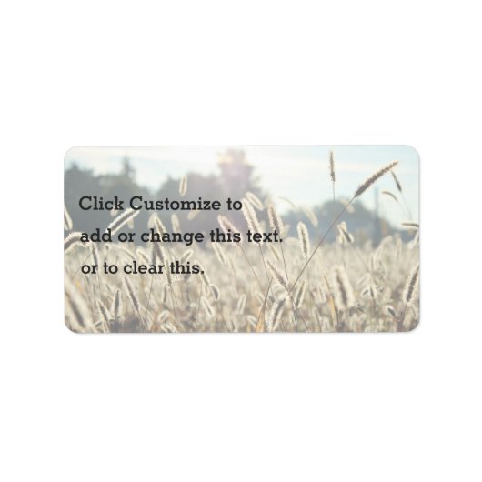 農業をテーマにした日光が～の頭部を照らす ラベル (正面)