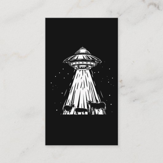 農業エイリアンウおもしろいシUFO誘拐農家 名刺 (正面)