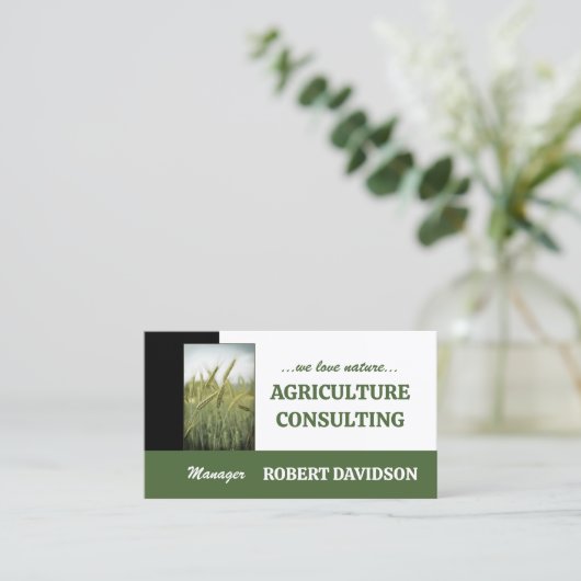 農業コンサルティングライオーガニックファームカード 名刺 (スタンド正面)