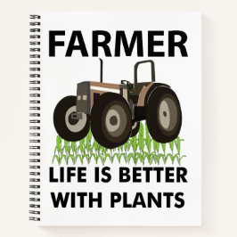 農業トラクタフィールド農家 ノートブック