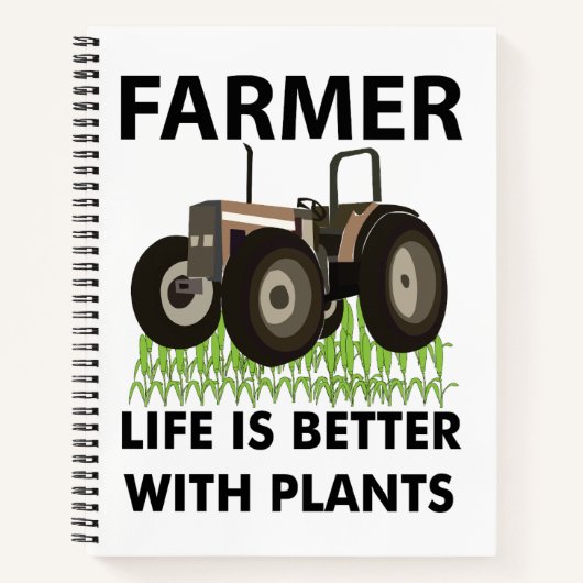 農業トラクタフィールド農家 ノートブック (正面)