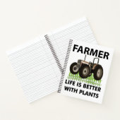 農業トラクタフィールド農家 ノートブック (内部)