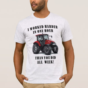 農業トラクターのハードワークの引用文 Tシャツ