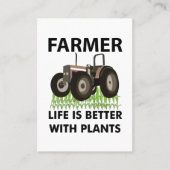 農業トラクターフィールド農家市場農家 名刺 (正面)