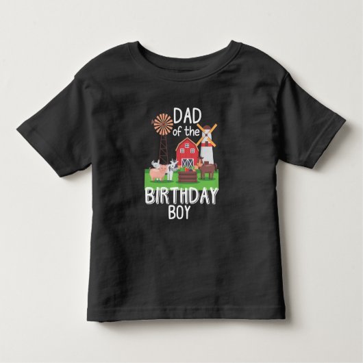 農業パパ誕生日少年母獣愛護児 トドラーTシャツ (正面)