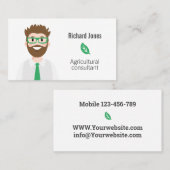農業パーソナライズされたコンサルタントのアバター 名刺 (正面/裏面)