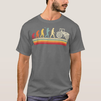 農業ヒト進化ヴィンテージ農家Tシャツ Tシャツ