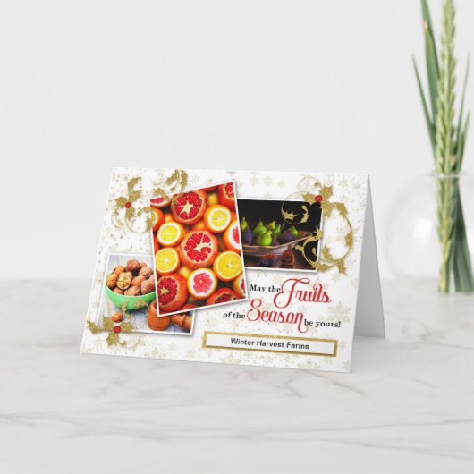 農業ビジネス休暇の季節の果実 シーズンカード (正面)