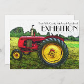 農業フェア、トラクターの引き合い、展示会 招待状 (正面/裏面)
