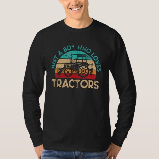 農業メンボーイズキッズトラクターファーム農家 Tシャツ (正面)