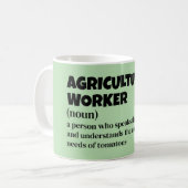 農業労おもしろい働者定義 コーヒーマグカップ (正面左)