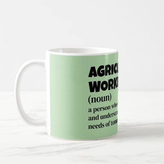 農業労おもしろい働者定義 コーヒーマグカップ (左)