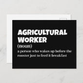 農業労おもしろい働者定義 シーズンポストカード (正面/裏面)