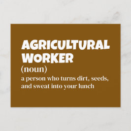 農業労ユーモアのある働者定義 シーズンポストカード