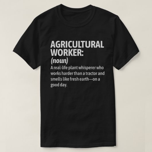 農業労働者おもしろい – 農業労働者De Tシャツ (デザイン正面)
