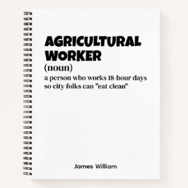 農業労働者 – おもしろいギフトアイディア ノートブック