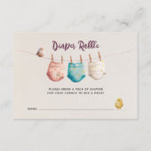 農業動物おむつラッフルチケットカード エンクロージャーカード (正面)