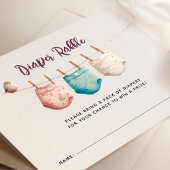 農業動物おむつラッフルチケットカード エンクロージャーカード