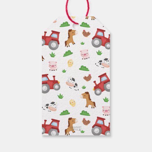 農業動物かわいい誕生日ありがとう – GLS ギフトタグ (裏面)