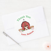 農業動物かわいい誕生日ありがとう – GLS ラウンドシール (封筒)