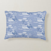 農業動物のトイレアクセントピロー(青) アクセントクッション (裏面)