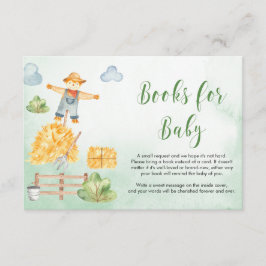 農業動物の少年の赤ちゃんシャワー予約の要求 エンクロージャーカード