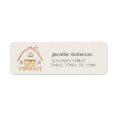 農業動物の牧草地の友人ベビーシャワーアドレス ラベル (正面)