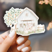 農業動物の牧草地の友人ベビーシャワー シール