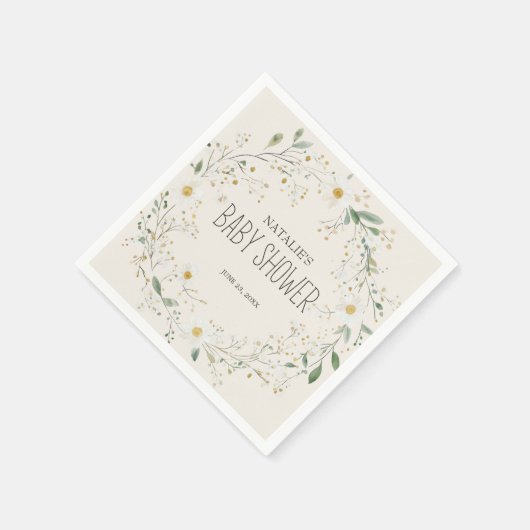 農業動物の牧草地の友人ベビーシャワー スタンダードカクテルナプキン (角)