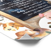 農業動物の納屋周囲の庭緑はベビーゲームと言わない ポスター (角)