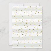 農業動物の緑の少年がベビーカードを希望 招待状 (裏面)