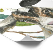 農業動物の緑の男の子の赤ちゃんシャワー歓迎サイン ポスター (角)