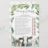 農業動物の緑の男の子ママまたはパパのゲーム (正面/裏面)