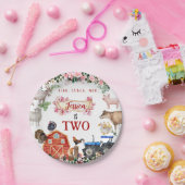 農業動物の誕生日の招待 ペーパープレート (パーティー)