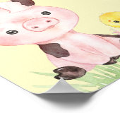 農業動物の誕生日パーティーのサインを採用する ポスター (角)