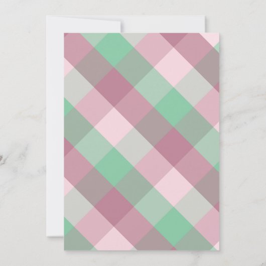 農業動物の誕生日パーティーの招待 – ガールカラー 招待状 (裏面)