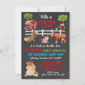 農業動物の誕生日パーティーの招待 招待状 (正面)