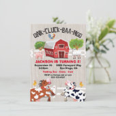 農業動物の誕生日パーティーの招待 招待状 (スタンド正面)