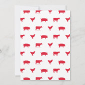 農業動物の誕生日パーティーの招待 招待状 (裏面)