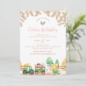 農業動物の誕生日パーティーの招待 招待状 (スタンド正面)