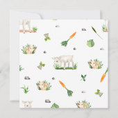 農業動物の誕生日パーティーの招待 招待状 (裏面)