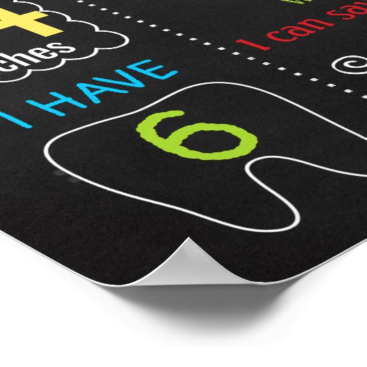 農業動物の誕生日パーティーの黒板の看板 ポスター (角)