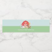 農業動物の誕生日パーティーウォーターボトルラベル ペットボトルラベル (シングルラベル)