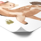 農業動物の誕生日パーティー歓迎サイン ポスター (角)