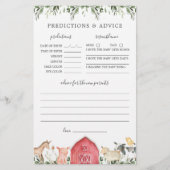 農業動物の赤ちゃんシャワー予測とアドバイス (正面)