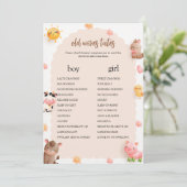 農業動物の赤ちゃんシャワー旧妻物語ゲームカード 招待状 (スタンド正面)