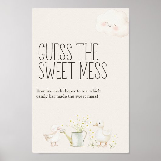 農業動物の赤ちゃんシャワー甘い混乱の兆候を推測 ポスター (正面)