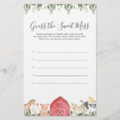 農業動物の赤ちゃんシャワー甘い混乱を推測 (正面)