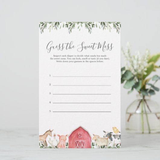 農業動物の赤ちゃんシャワー甘い混乱を推測 (スタンド正面)